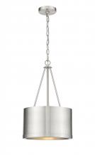  383-1S-SN-M383-12-SN-LED - Eclipse - 1 Light - 12 inch - Brushed Satin Nickel - Chain Hung - Mini Pendant