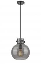  410-1PM-BK-G410-10SM - Newton Sphere - 1 Light - 10 inch - Matte Black - Cord hung - Mini Pendant