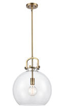  410-1S-BB-14CL-LED - Newton Sphere - 1 Light - 14 inch - Brushed Brass - Cord hung - Pendant