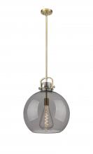  410-1SL-BB-G410-16SM - Newton Sphere - 1 Light - 16 inch - Brushed Brass - Pendant