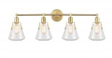  422-4W-SB-7Cl-LED - Luna - 4 Light - 40 inch - Satin Brass - Bath Vanity Light