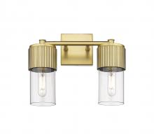  428-2W-BB-G428-7CL - Bolivar - 2 Light - 14 inch - Brushed Brass - Bath Vanity Light