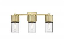  428-3W-BB-G428-7CL - Bolivar - 3 Light - 21 inch - Brushed Brass - Bath Vanity Light