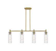  434-4I-BB-G434-12DE - Crown Point - 4 Light - 44 inch - Brushed Brass - Island Light