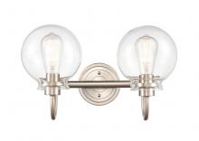  437-2W-SN-CL-LED - Olivia - 2 Light - 17 inch - Satin Nickel - Bath Vanity Light