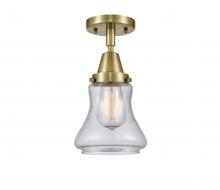  447-1C-AB-G194-LED - Bellmont - 1 Light - 6 inch - Antique Brass - Flush Mount