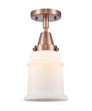  447-1C-AC-G181-LED - Canton - 1 Light - 6 inch - Antique Copper - Flush Mount