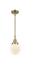  447-1S-AB-G201-6-LED - Beacon - 1 Light - 6 inch - Antique Brass - Mini Pendant