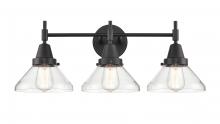  447-3W-BK-CL-LED - Caden - 3 Light - 26 inch - Matte Black - Bath Vanity Light