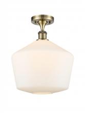  516-1C-AB-G651-12-LED - Cindyrella - 1 Light - 12 inch - Antique Brass - Semi-Flush Mount