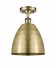  516-1C-AB-MBD-9-AB-LED - Bristol - 1 Light - 9 inch - Antique Brass - Semi-Flush Mount