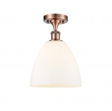  516-1C-AC-GBD-91-LED - Bristol - 1 Light - 9 inch - Antique Copper - Semi-Flush Mount