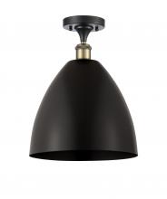  516-1C-BAB-MBD-12-BK-LED - Bristol - 1 Light - 12 inch - Black Antique Brass - Semi-Flush Mount