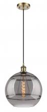  516-1P-AB-G556-12SM - Rochester - 1 Light - 12 inch - Antique Brass - Cord hung - Mini Pendant