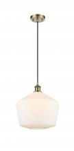  516-1P-AB-G651-12-LED - Cindyrella - 1 Light - 12 inch - Antique Brass - Cord hung - Mini Pendant