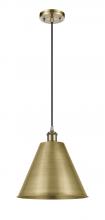  516-1P-AB-MBC-12-AB-LED - Berkshire - 1 Light - 12 inch - Antique Brass - Cord hung - Mini Pendant