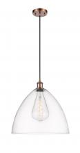  516-1P-AC-GBD-162 - Bristol - 1 Light - 16 inch - Antique Copper - Cord hung - Pendant