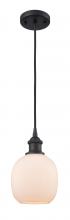  516-1P-BK-G101-LED - Belfast - 1 Light - 6 inch - Matte Black - Cord hung - Mini Pendant