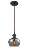  516-1P-OB-G93-LED - Fenton - 1 Light - 7 inch - Oil Rubbed Bronze - Cord hung - Mini Pendant