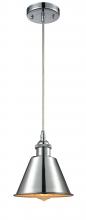  516-1P-PC-M8-LED - Smithfield - 1 Light - 7 inch - Polished Chrome - Cord hung - Mini Pendant