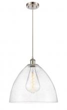  516-1P-SN-GBD-164 - Bristol - 1 Light - 16 inch - Brushed Satin Nickel - Cord hung - Pendant