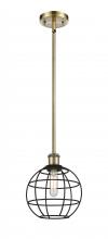  516-1S-AB-CE-8-BK - Lake Placid - 1 Light - 8 inch - Antique Brass - Mini Pendant