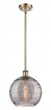  516-1S-AB-G1213-10SM - Athens Deco Swirl - 1 Light - 10 inch - Antique Brass - Mini Pendant