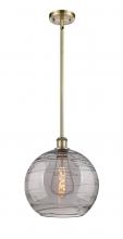  516-1S-AB-G1213-12SM - Athens Deco Swirl - 1 Light - 12 inch - Antique Brass - Mini Pendant