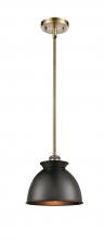  516-1S-AB-M14-BK-LED - Adirondack - 1 Light - 8 inch - Antique Brass - Mini Pendant