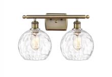  516-2W-AB-G1215-8-LED - Athens Water Glass - 2 Light - 18 inch - Antique Brass - Bath Vanity Light