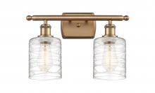  516-2W-BB-G1113-LED - Cobbleskill - 2 Light - 15 inch - Brushed Brass - Bath Vanity Light