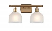  516-2W-BB-G411-LED - Dayton - 2 Light - 16 inch - Brushed Brass - Bath Vanity Light