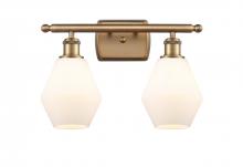  516-2W-BB-G651-6-LED - Cindyrella - 2 Light - 16 inch - Brushed Brass - Bath Vanity Light