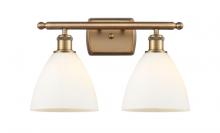  516-2W-BB-GBD-751-LED - Bristol - 2 Light - 18 inch - Brushed Brass - Bath Vanity Light