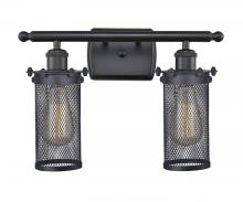  516-2W-BK-CE219-LED - Bleecker - 2 Light - 14 inch - Matte Black - Bath Vanity Light