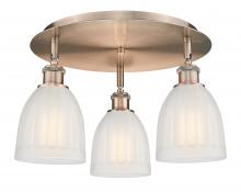  516-3C-AC-G441 - Brookfield - 3 Light - 18 inch - Antique Copper - Flush Mount