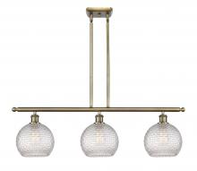  516-3I-AB-G122C-8CL - Athens - 3 Light - 36 inch - Antique Brass - Cord hung - Island Light