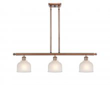  516-3I-AC-G411-LED - Dayton - 3 Light - 36 inch - Antique Copper - Cord hung - Island Light