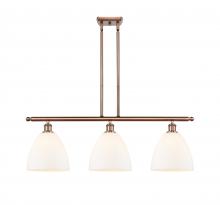  516-3I-AC-GBD-91-LED - Bristol - 3 Light - 36 inch - Antique Copper - Cord hung - Island Light