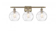  516-3W-AB-G1215-8-LED - Athens Water Glass - 3 Light - 28 inch - Antique Brass - Bath Vanity Light