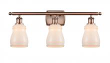  516-3W-AC-G391-LED - Ellery - 3 Light - 25 inch - Antique Copper - Bath Vanity Light