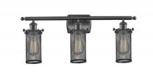  516-3W-BK-CE219-LED - Bleecker - 3 Light - 24 inch - Matte Black - Bath Vanity Light