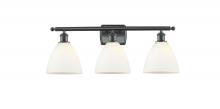  516-3W-BK-GBD-751 - Bristol - 3 Light - 28 inch - Matte Black - Bath Vanity Light