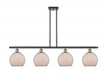  516-4I-BAB-G121-8CBK - Farmhouse Chicken Wire 4 Light Island Light