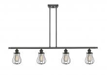  516-4I-OB-CE513-LED - Muselet - 4 Light - 48 inch - Oil Rubbed Bronze - Cord hung - Island Light