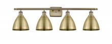  516-4W-AB-MBD-75-AB-LED - Bristol - 4 Light - 38 inch - Antique Brass - Bath Vanity Light