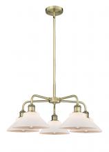  516-5CR-AB-G131 - Orwell - 5 Light - 26 inch - Antique Brass - Chandelier