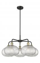  516-5CR-BAB-G555-10CL - Ithaca - 5 Light - 28 inch - Black Antique Brass - Chandelier