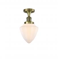  517-1CH-AB-G661-7-LED - Bullet - 1 Light - 7 inch - Antique Brass - Semi-Flush Mount