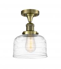  517-1CH-AB-G713-LED - Bell - 1 Light - 8 inch - Antique Brass - Semi-Flush Mount